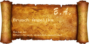 Brusch Angelika névjegykártya